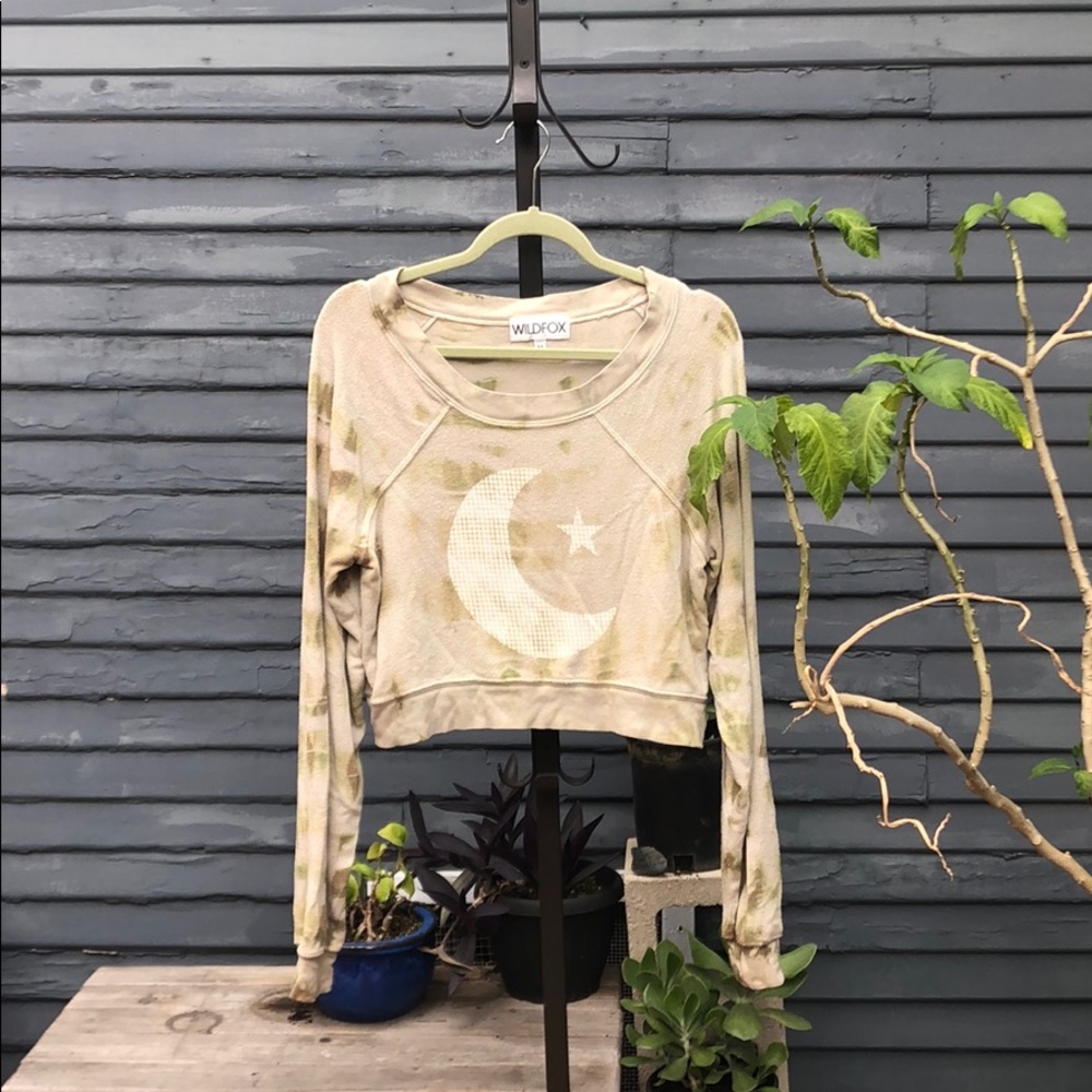 WILDFOX- cropped tie dye jumper